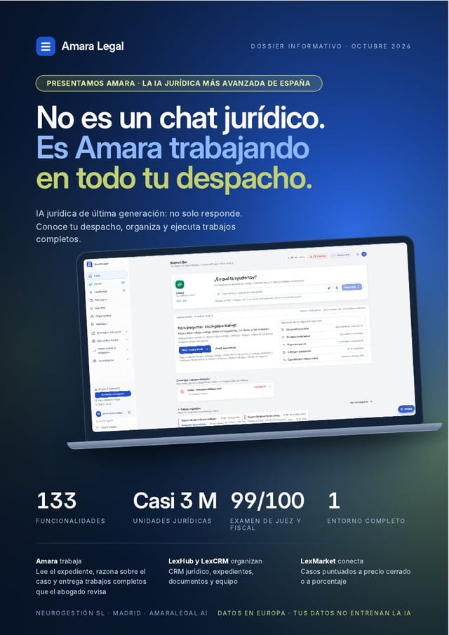 Portada del dossier informativo de Amara Legal