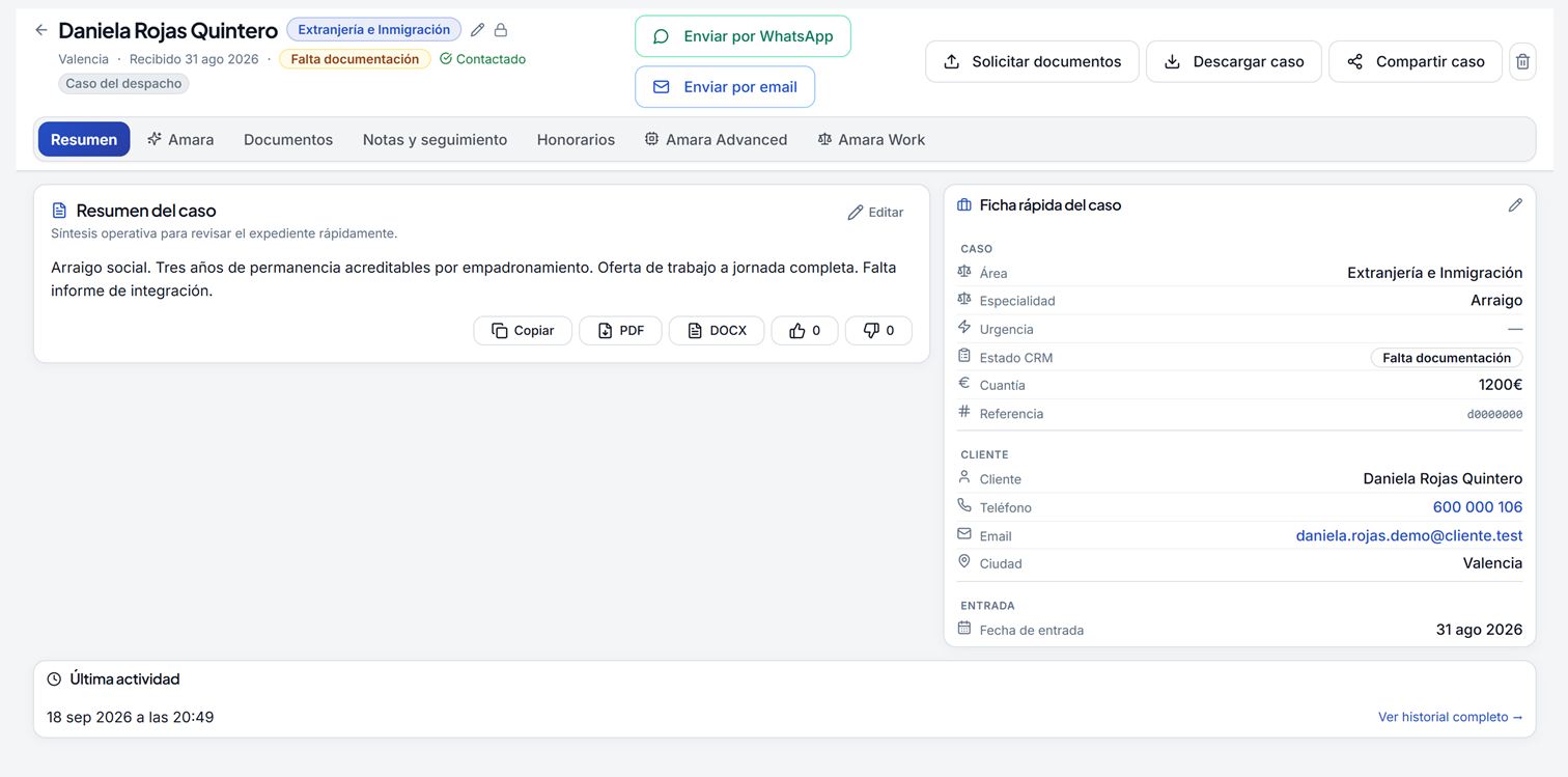 Fiche contact dans LexCRM